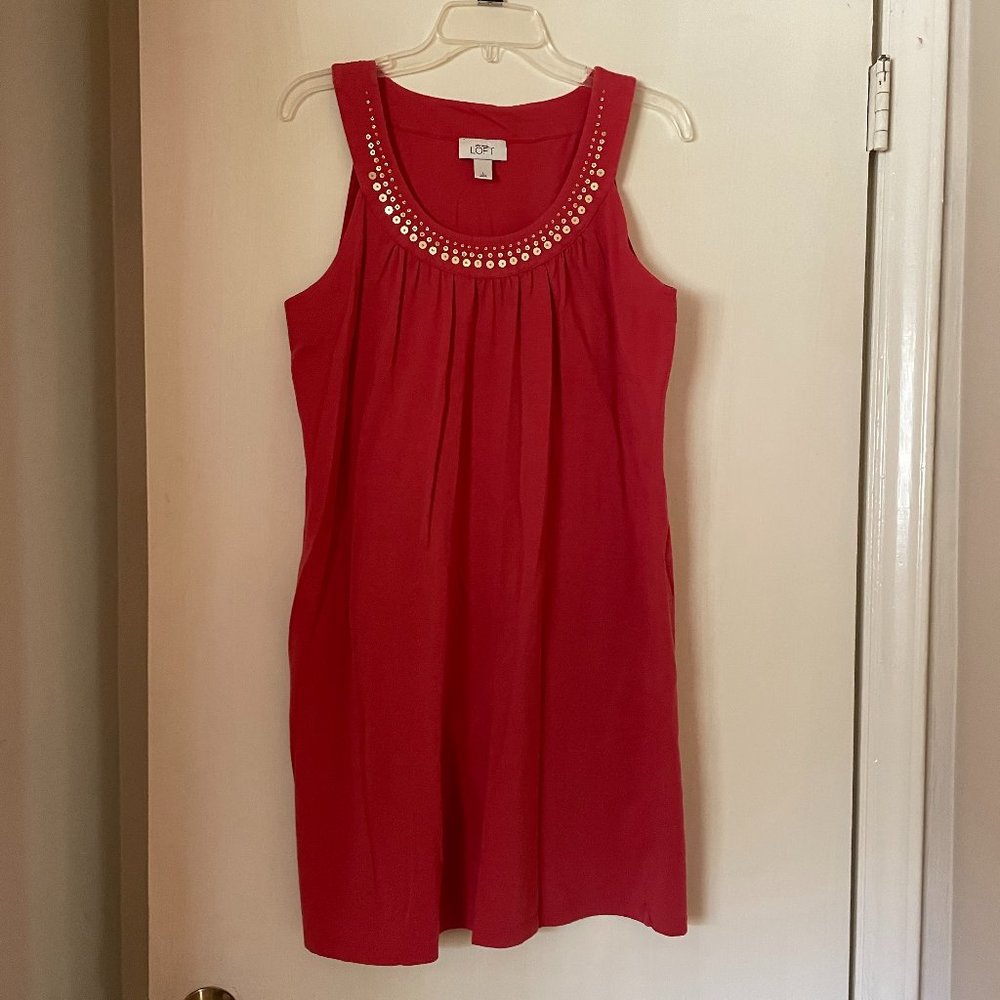 Loft Coral Halter Dress